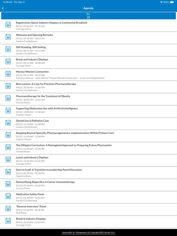 Tangkapan layar MSHP Midyear Clinical Meeting iPad 