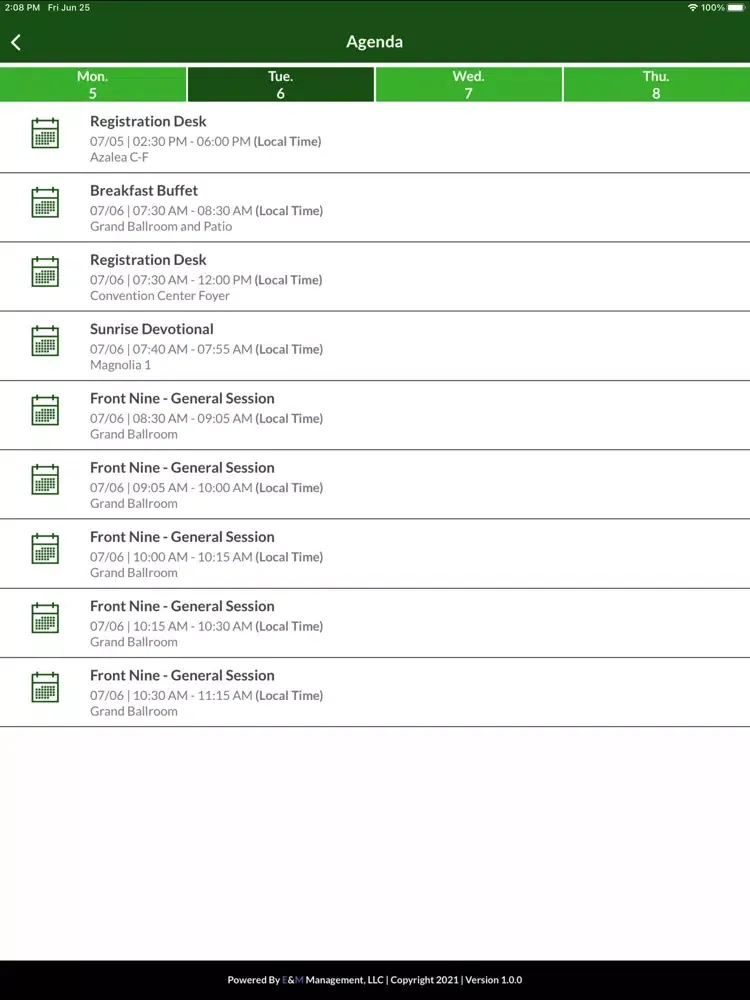 Capturas de pantalla de MYB Events iPad 