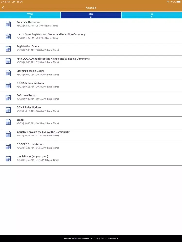 OOGA Annual Meeting iPad 應用截圖