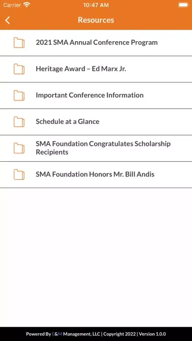 Capturas de pantalla de SMA Annual Conference