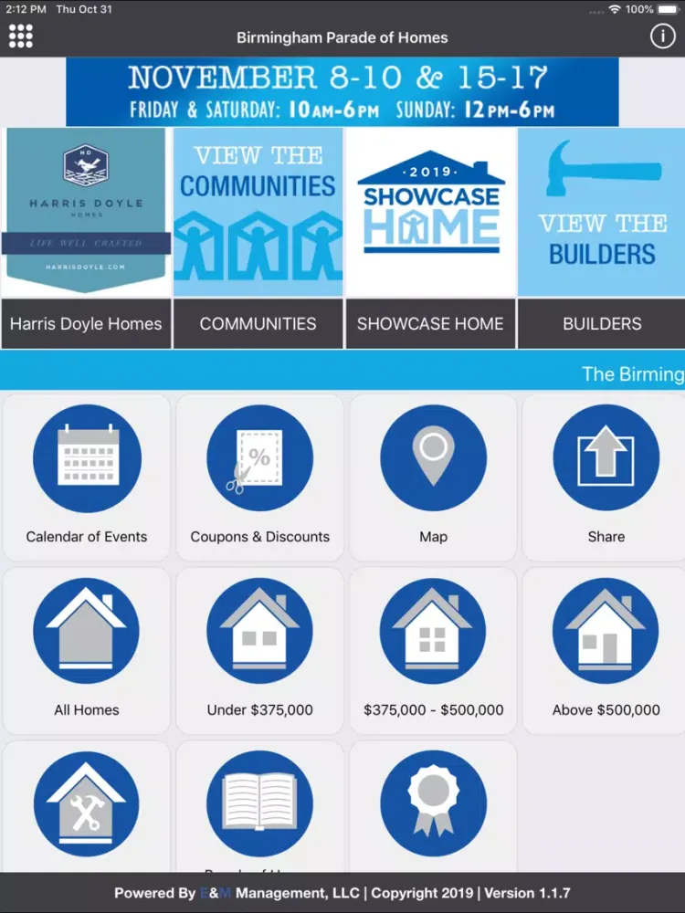 Tangkapan skrin Birmingham Parade of Homes iPad 