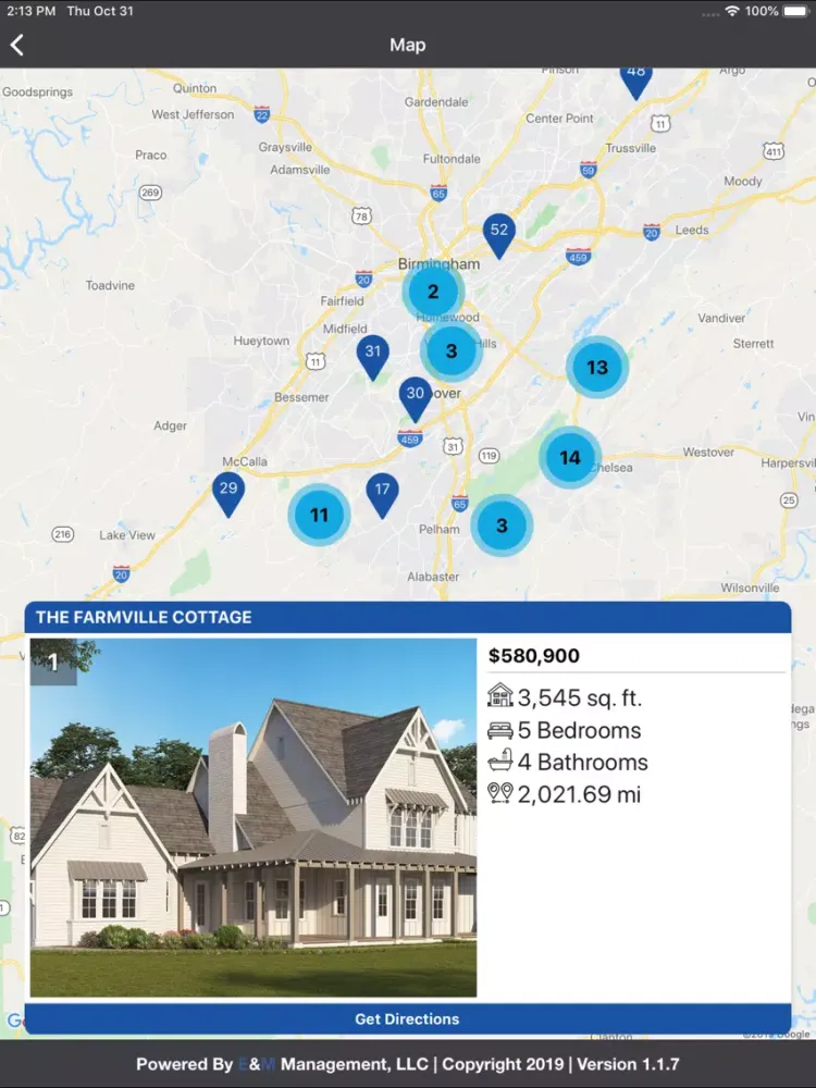 Tangkapan skrin Birmingham Parade of Homes iPad 