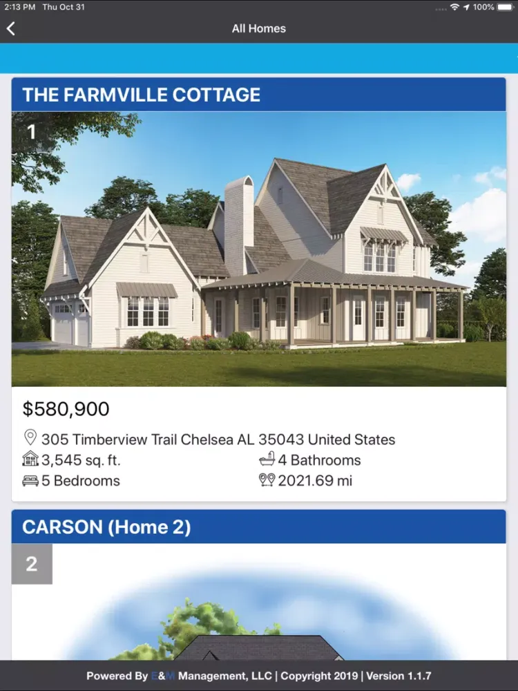 Tangkapan skrin Birmingham Parade of Homes iPad 