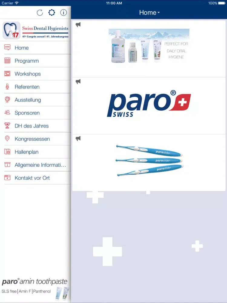 Zrzuty ekranu Swiss Dental Hygienists 2017 iPad 