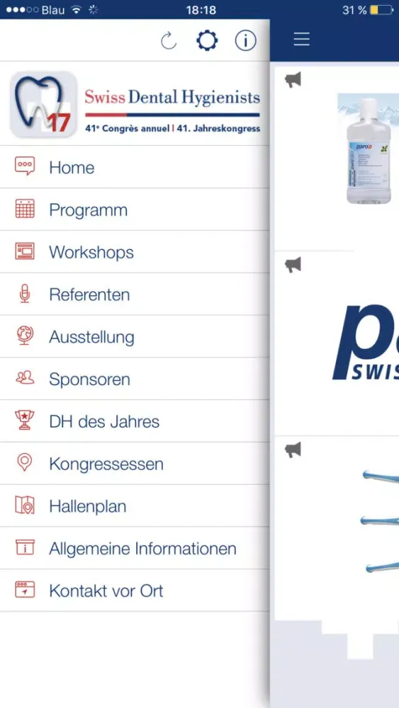 Zrzuty ekranu Swiss Dental Hygienists 2017