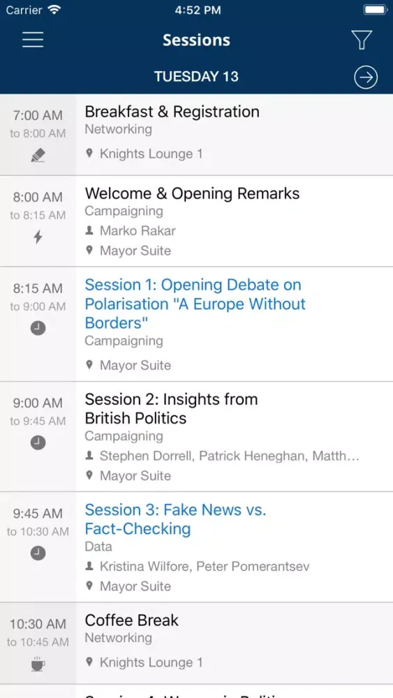 Screenshot di EAPC Conference