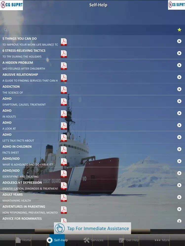 CG SUPRT iPad Screenshots