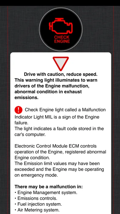 ภาพหน้าจอของ Land Rover Warning Lights Info
