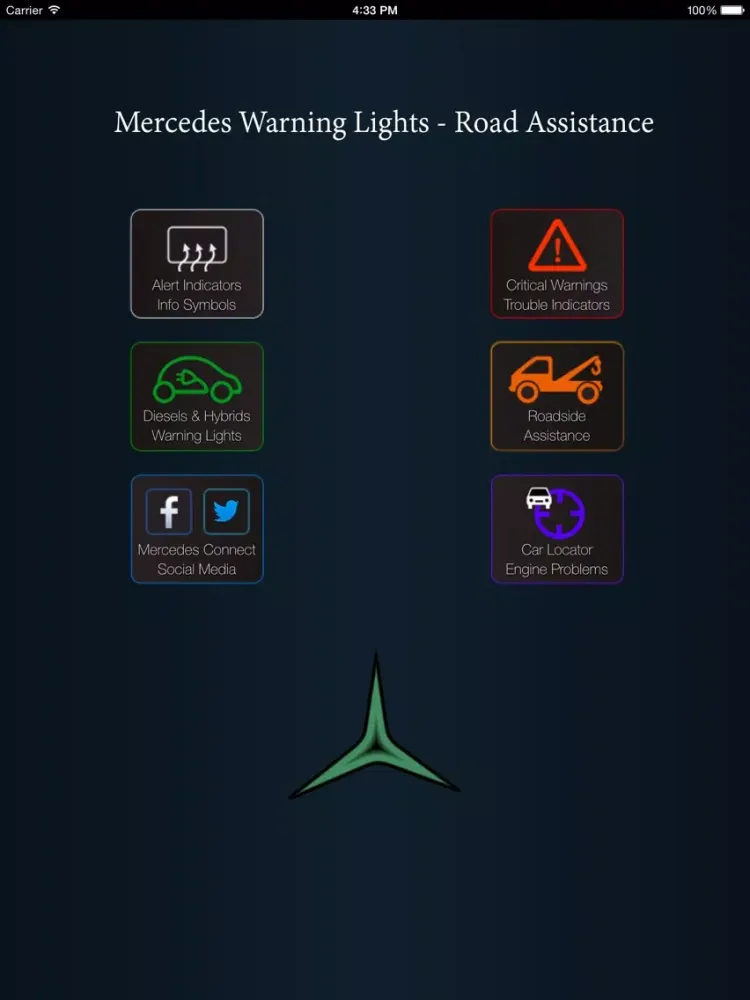 App for Mercedes Cars - Mercedes Warning Lights & Road Assistance - Car Locator iPad 应用截图