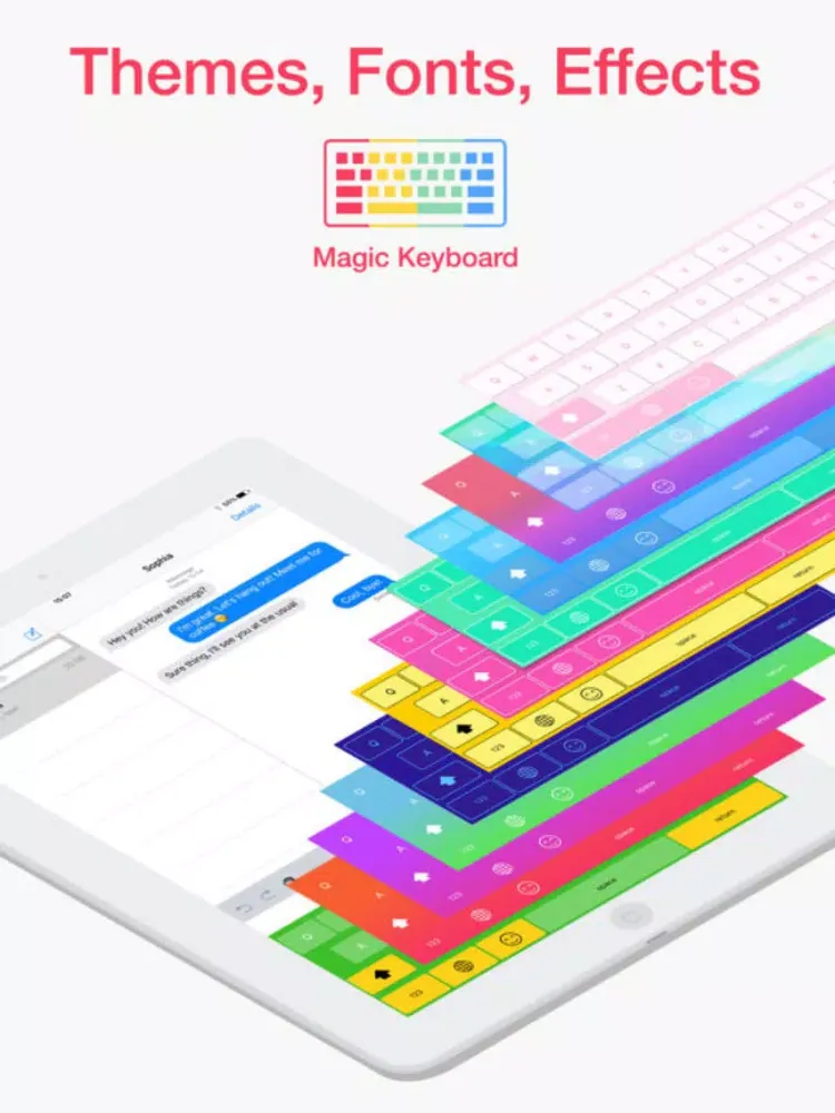 Ảnh chụp màn hình của Magic Emoji Keyboard Skins iPad 