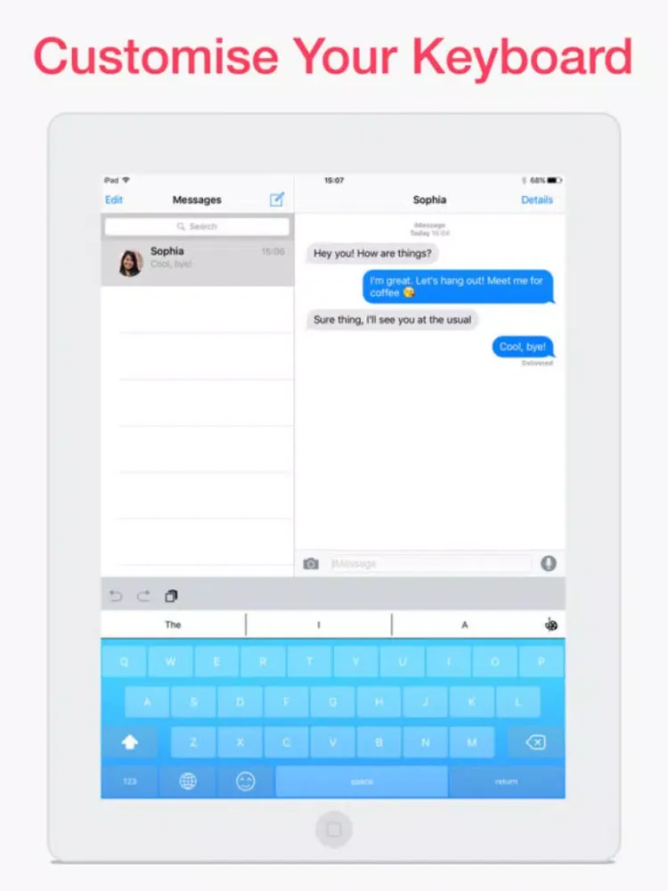 Ảnh chụp màn hình của Magic Emoji Keyboard Skins iPad 