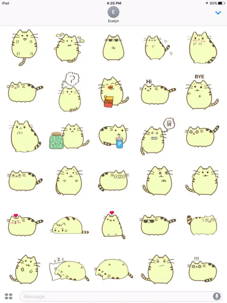 Capturas de tela do Kitty Cat Emoji Stickers iPad 