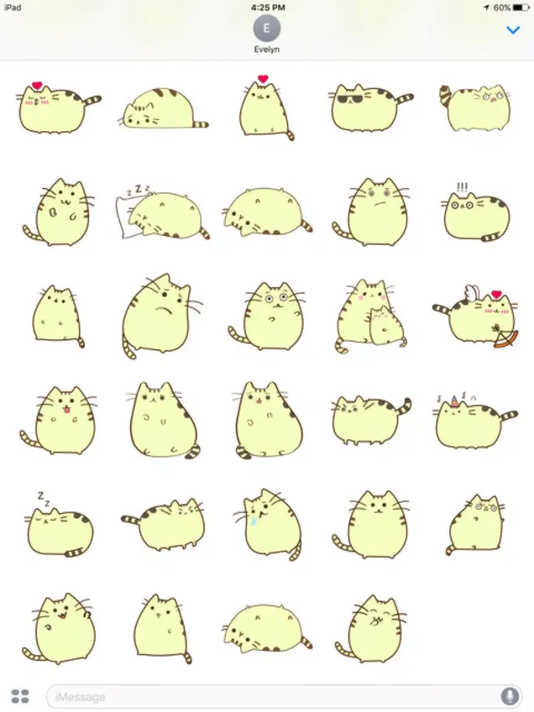 Capturas de tela do Kitty Cat Emoji Stickers iPad 