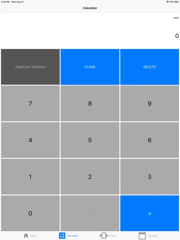 Tangkapan skrin HAV Calculator iPad 