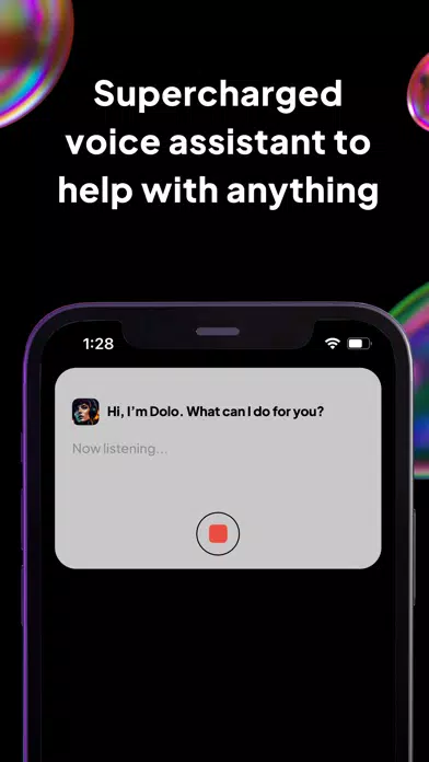 ภาพหน้าจอของ Dolo: AI Voice Assistant