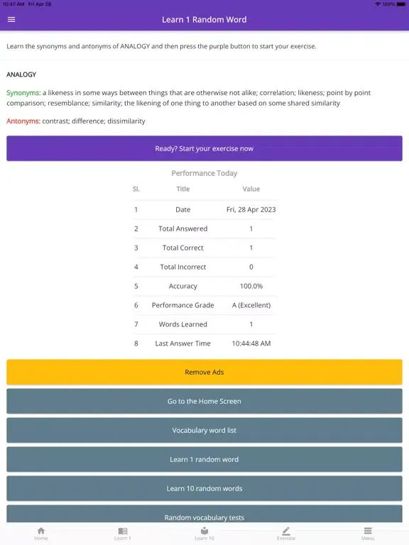 MBA Admission Vocabulary iPad  Ekran Görüntüleri