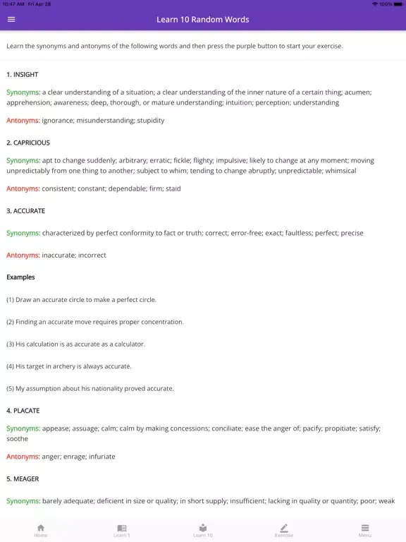 MBA Admission Vocabulary iPad  Ekran Görüntüleri