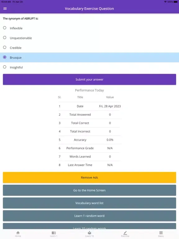 MBA Admission Vocabulary iPad  Ekran Görüntüleri