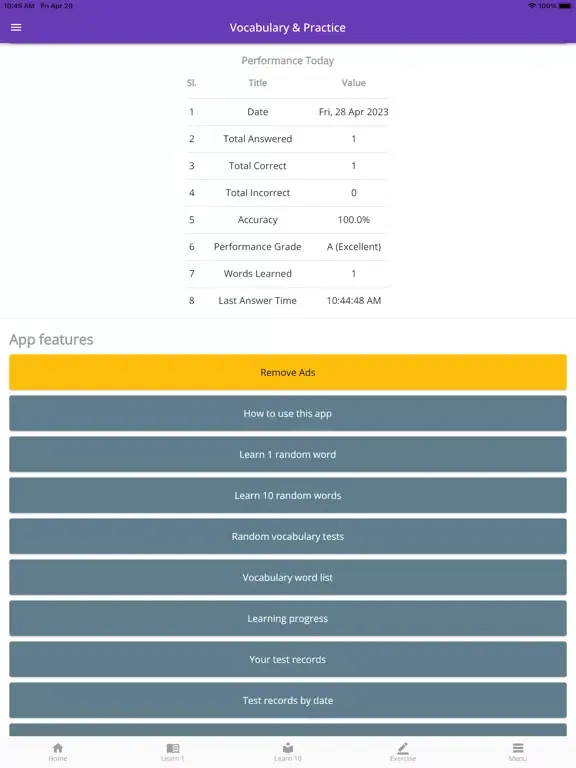 MBA Admission Vocabulary iPad  Ekran Görüntüleri