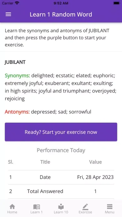 MBA Admission Vocabulary Ekran Görüntüleri