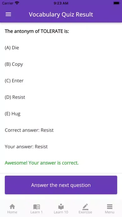 MBA Admission Vocabulary Ekran Görüntüleri