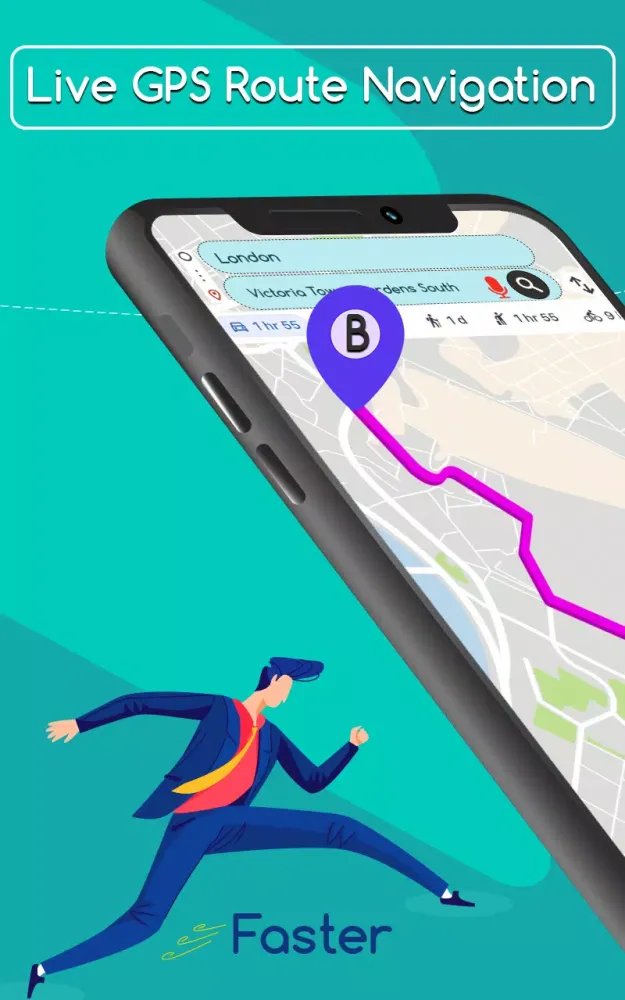 Captures d'écran de GPS Live Navigation-Earth Maps
