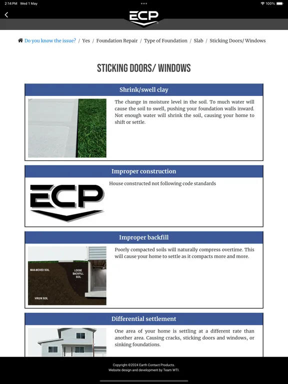 Capturas de tela do Earth Contact Products iPad 
