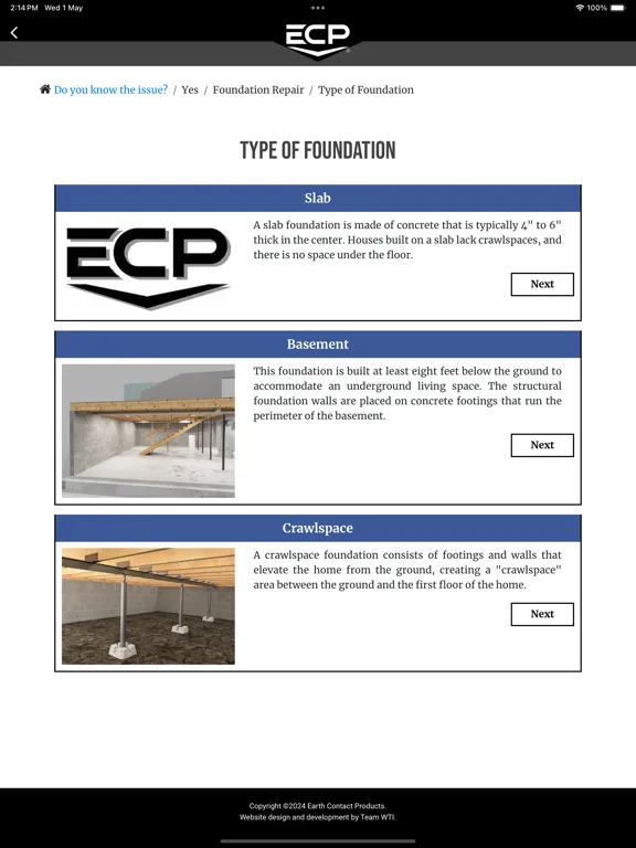 Capturas de tela do Earth Contact Products iPad 