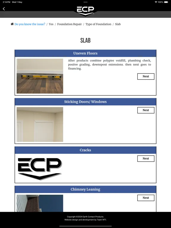 Capturas de tela do Earth Contact Products iPad 