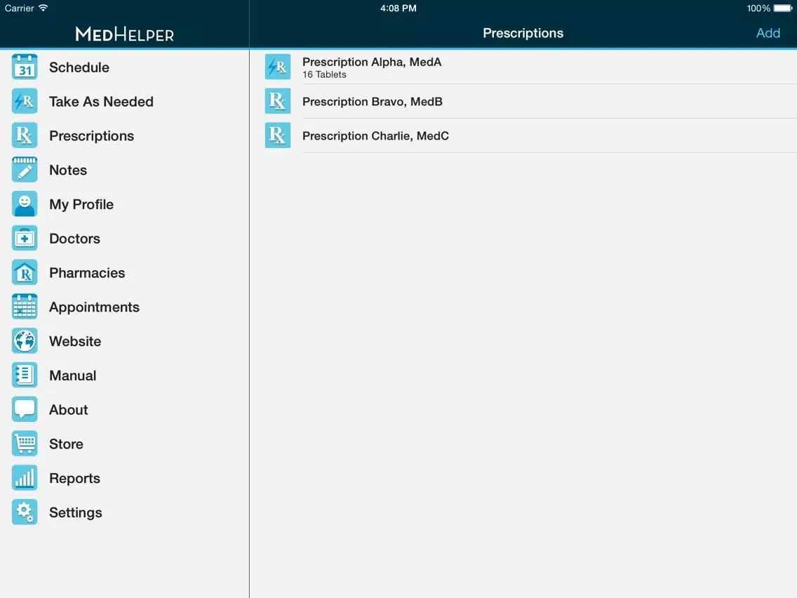 Capturas de pantalla de Med Helper – Pill Reminder and Medication Tracker iPad 