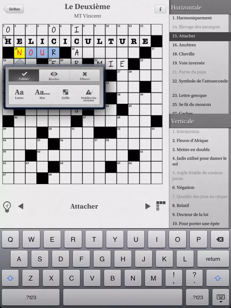 Mots Croisés HD iPad  স্ক্রিনশট