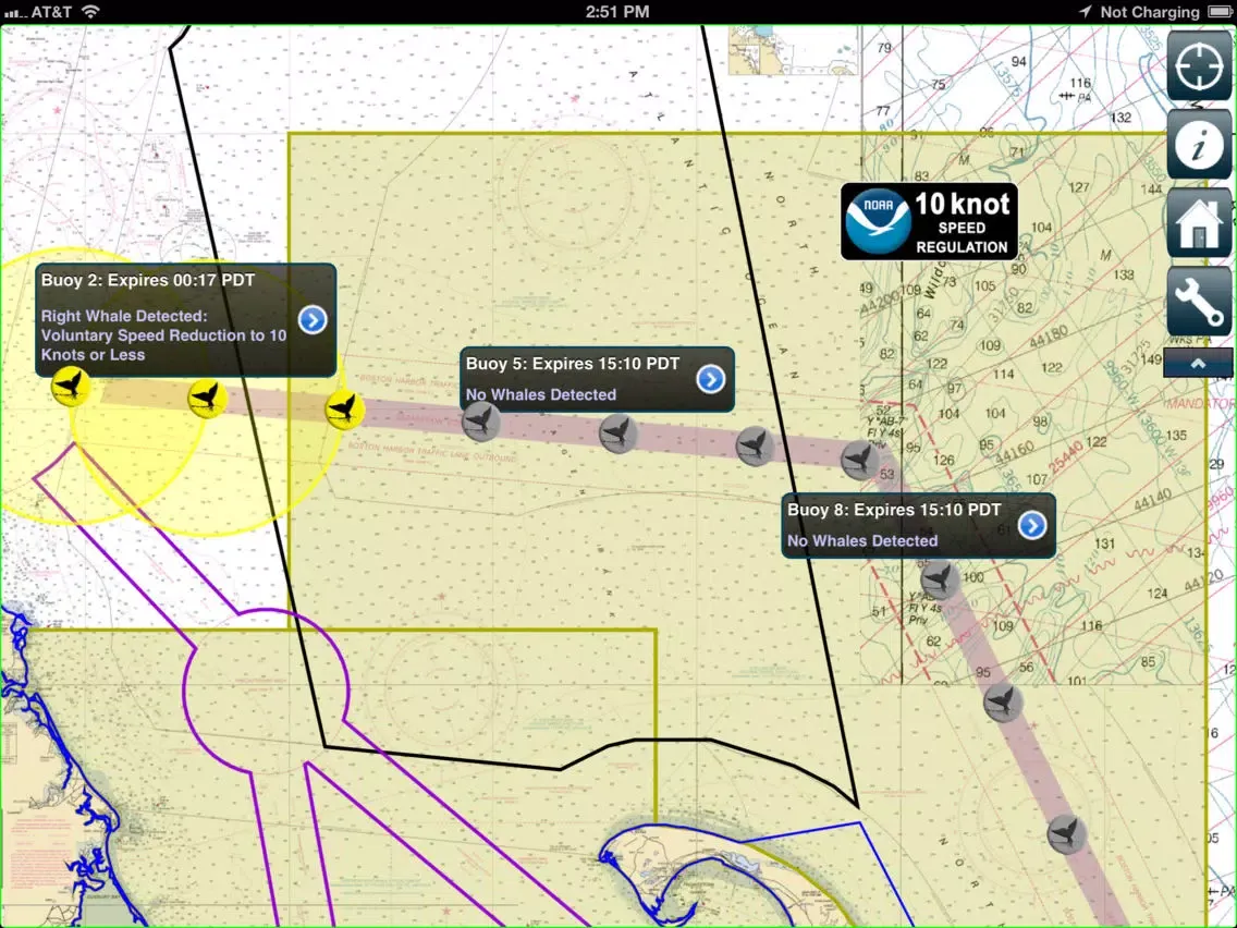 Zrzuty ekranu Whale Alert - Ship Strike Reduction for Right Whales iPad 
