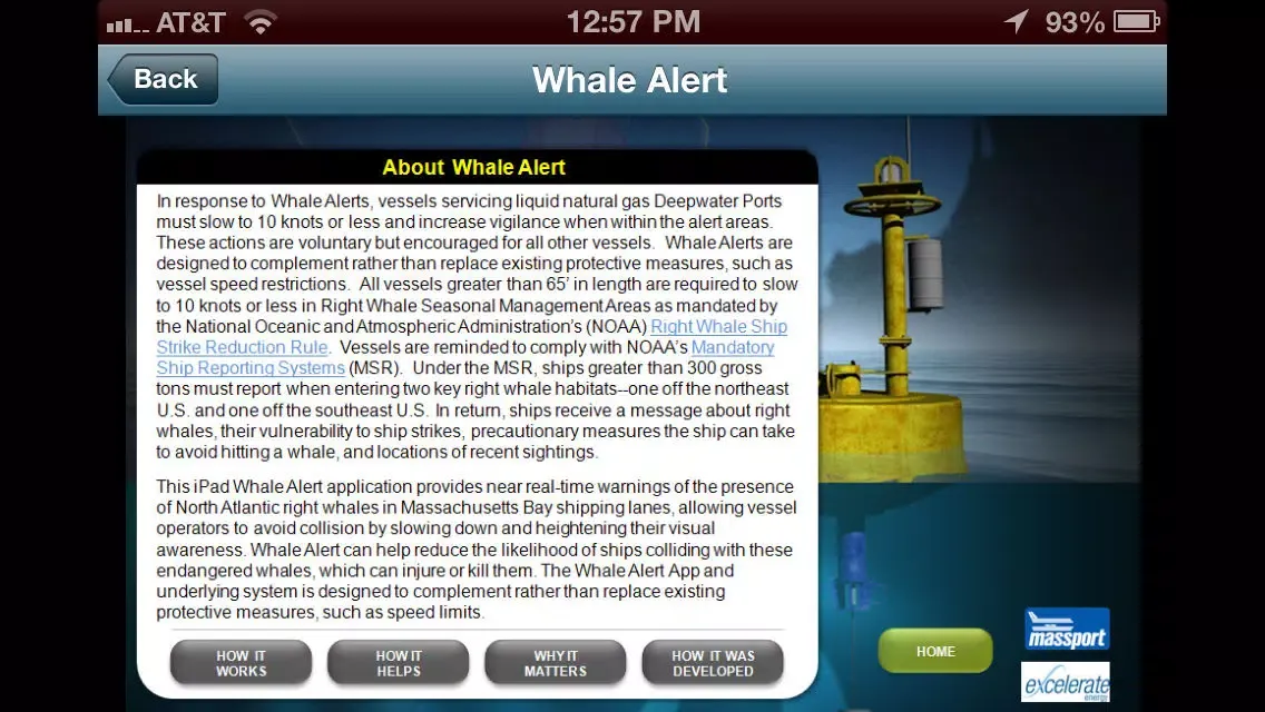 Zrzuty ekranu Whale Alert - Ship Strike Reduction for Right Whales