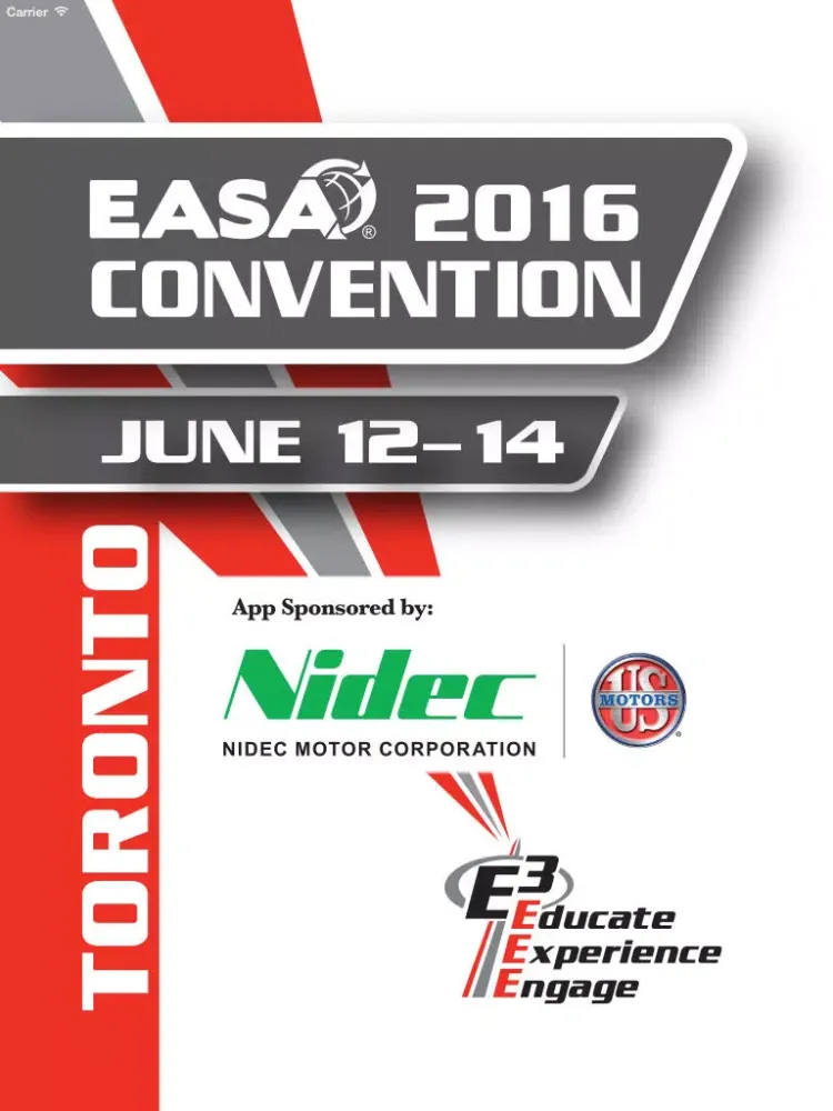 Ảnh chụp màn hình của EASA 2016 Convention iPad 