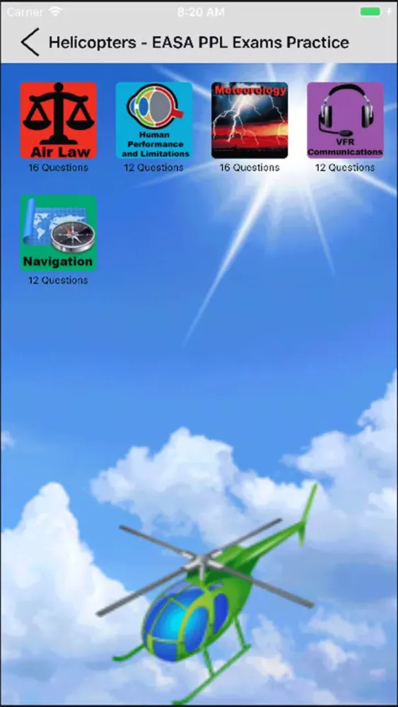 Capturas de tela do EASA PPL Exams