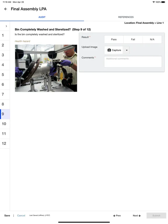 Captures d'écran de EASE Audits iPad 