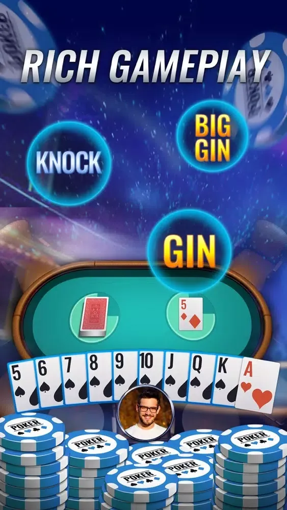 Capturas de tela do Gin Rummy Online - Card Game
