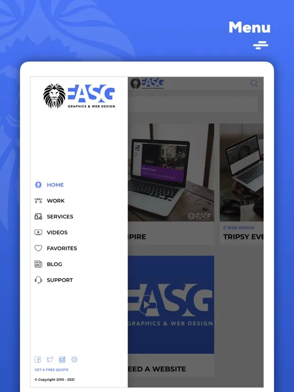 Zrzuty ekranu EASG Graphics & Web Design iPad 