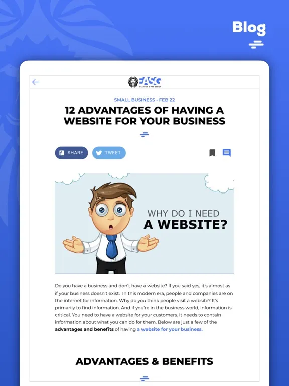 Zrzuty ekranu EASG Graphics & Web Design iPad 