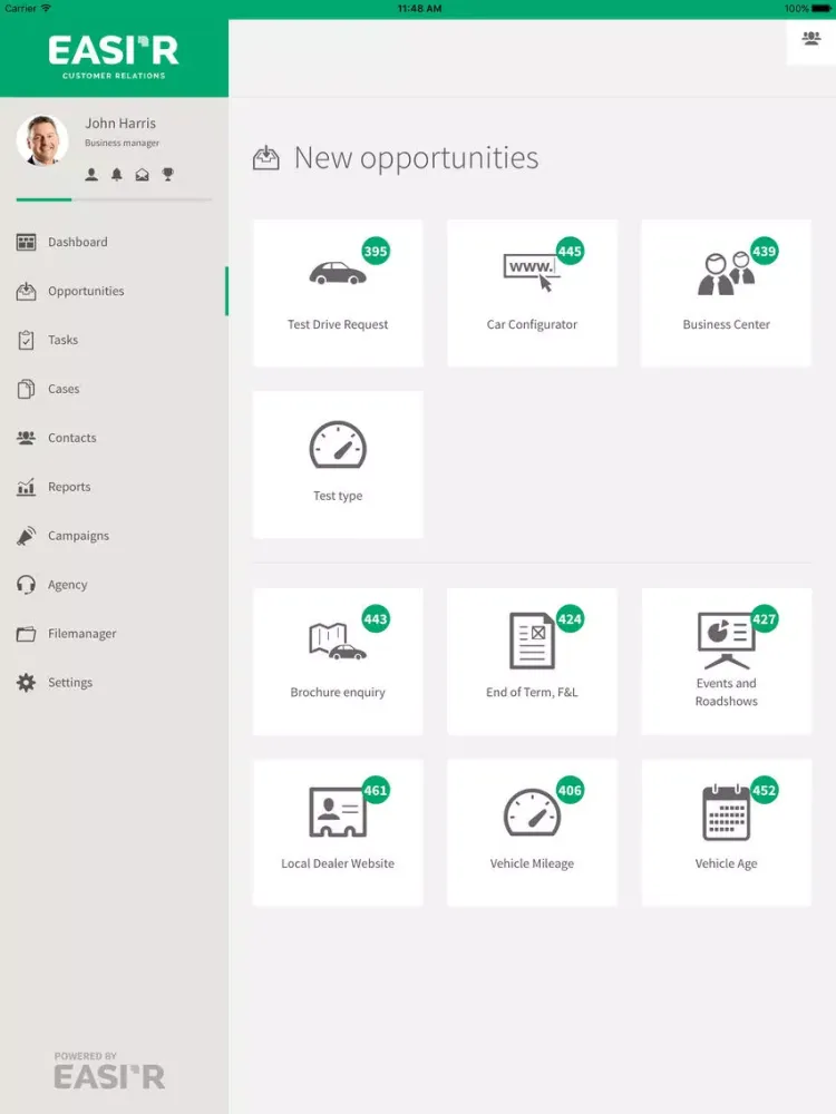 EASI'R - The Automotive CRM iPad  স্ক্রিনশট