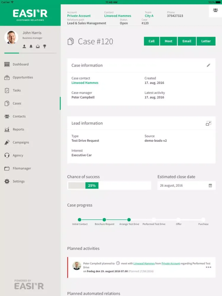 EASI'R - The Automotive CRM iPad  স্ক্রিনশট