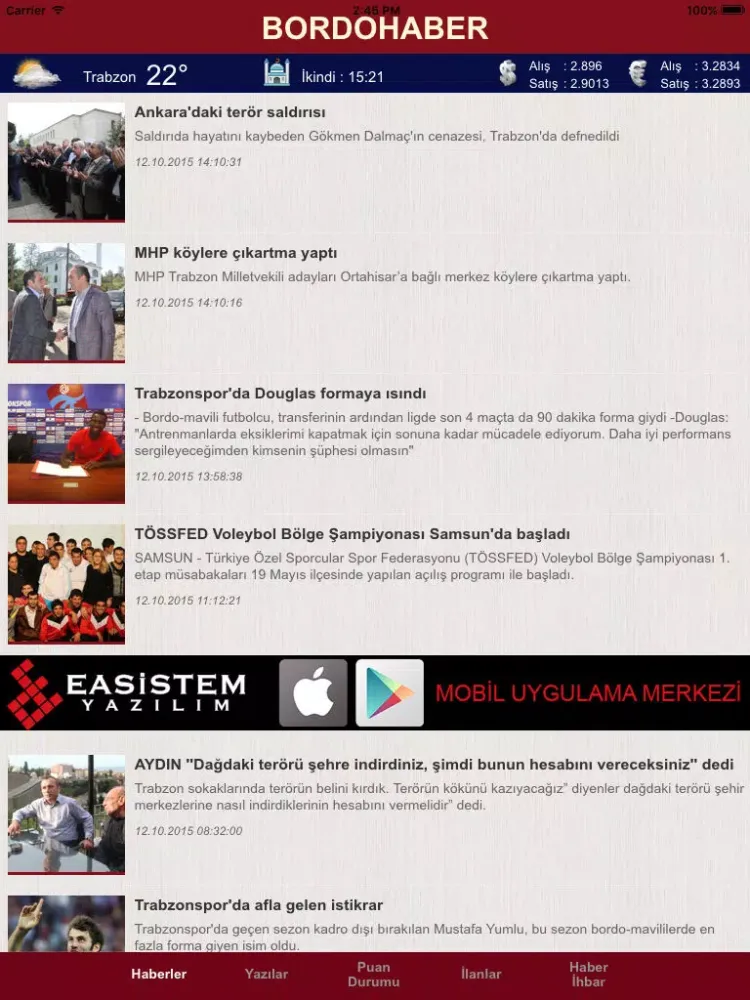 Bordo Haber iPad 应用截图