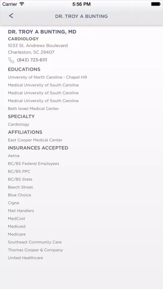East Cooper Medical Center Screenshots