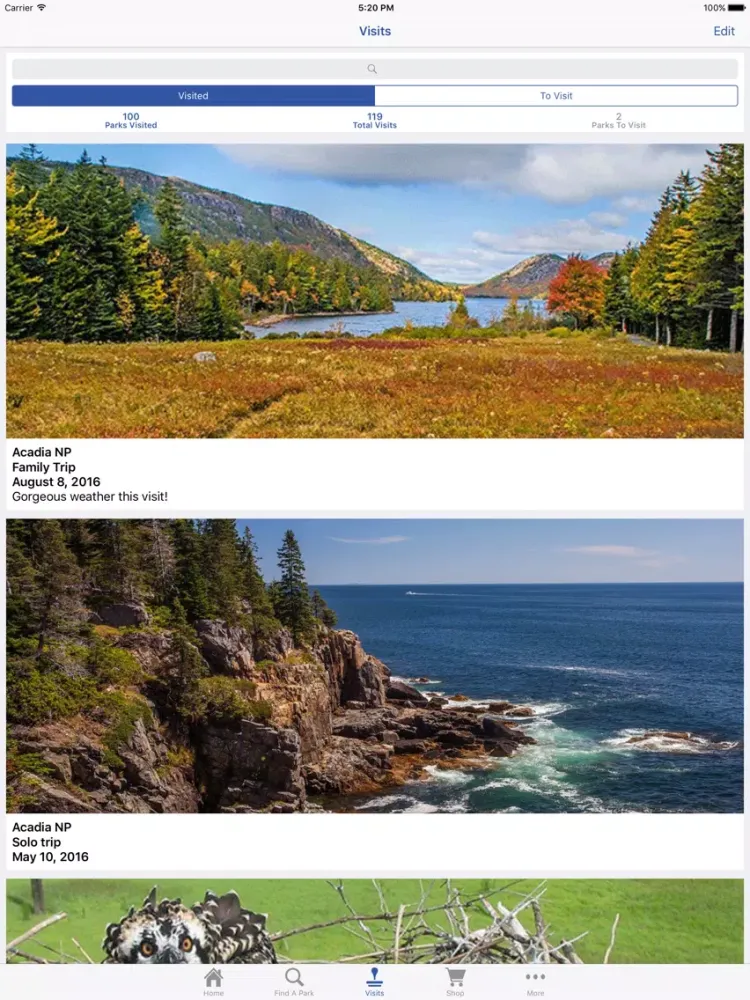 Capturas de pantalla de Passport: Your National Parks iPad 