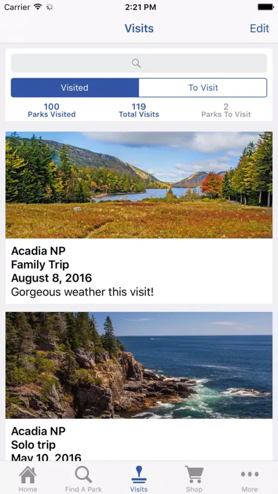 Capturas de pantalla de Passport: Your National Parks