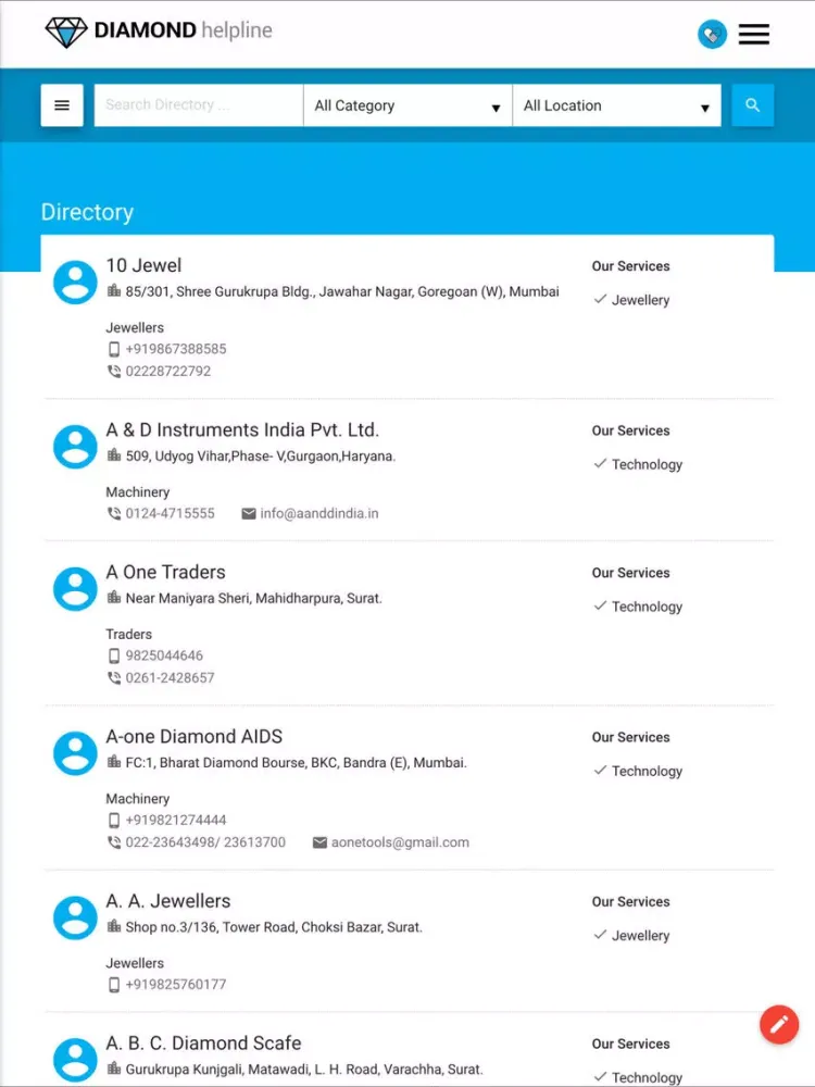 Diamond helpline iPad  স্ক্রিনশট