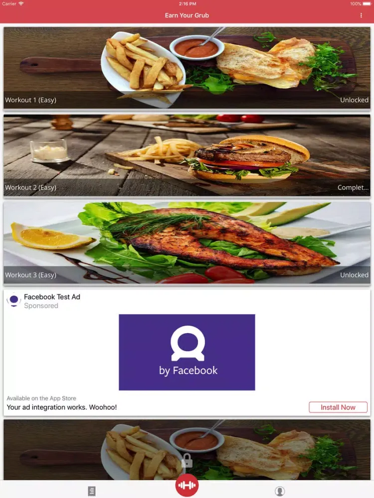 EarnYourGrub iPad 应用截图