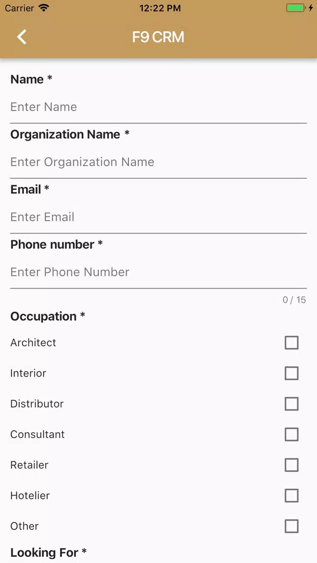 F9 CRM スクリーンショット