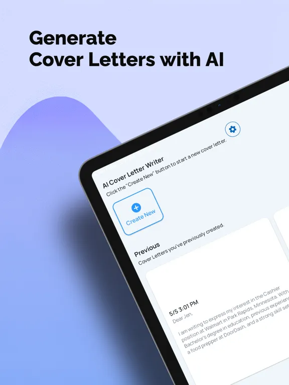 صور AI Cover Letter Creator iPad 