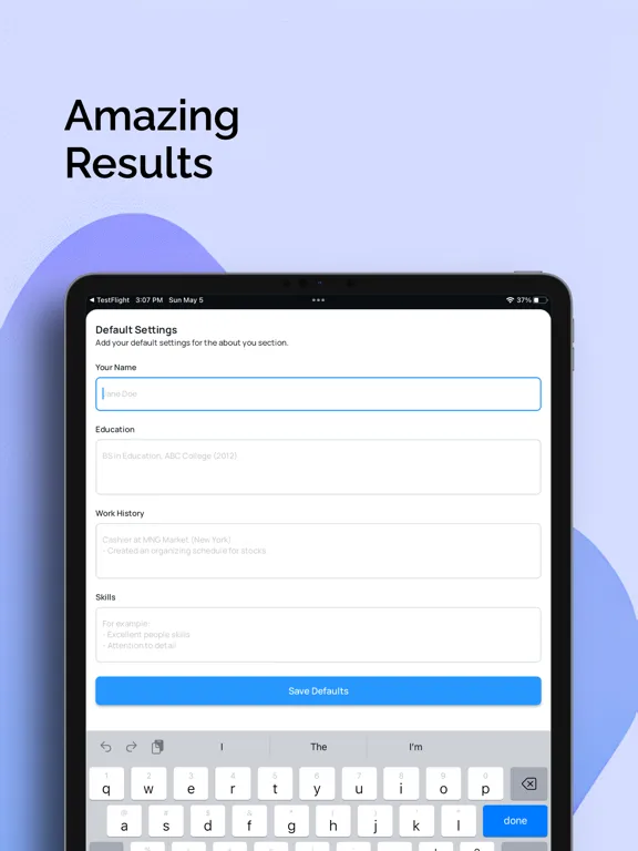 صور AI Cover Letter Creator iPad 